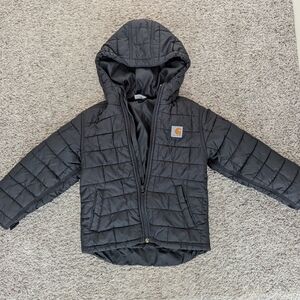 Carhartt Black Quilted Puffer Jacket with Hood